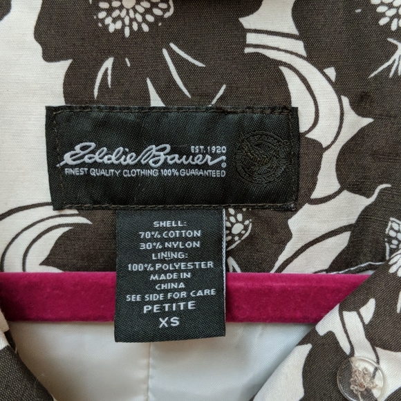 Eddie Bauer floral rain jacket - Picture 2 of 6